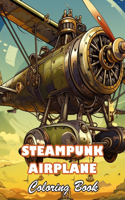 Steampunk Airplane Coloring Book