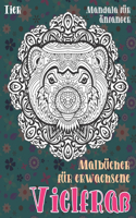 Malbucher fur Erwachsene - Mandala fur Anfanger - Tier - Vielfrass