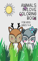 Animals in love Coloring Book For kids Ages 4-8