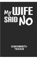 MY WIFE SAID NO - Gewohnheitstracker