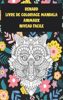 Livre de coloriage Mandala - Niveau facile - Animaux - Renard