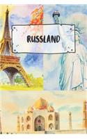 Russland: Liniertes Reisetagebuch Notizbuch oder Reise Notizheft liniert - Reisen Journal für Männer und Frauen mit Linien