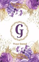 Praise and Worship Prayer Journal - Purple Rose Passion - Monogram Letter G