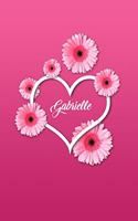 Gabrielle: Matte Softcover Paperback, 6 X 9 Inch Personalized Notebook Journal with 120 Blank Lined Pages Gift for Girls Teens Women