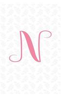 N: Cute Letter A Monogram Journal / Diary / Initial Gift (6 x 9 Inches - 110 Blank Lined Pages)