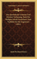 Apostolische Gemeine Und Kirchen-Verfassung, Nach Der Heiligen Schrift Gezeichnet, Zum Vorbilde Fur Die Gegenwart (1851)