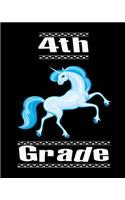 4TH Grade: Cute Unicorn Theme Book Review Journal 8" x 10" 20.32 cm x 25.4 cm 100 Pages Book