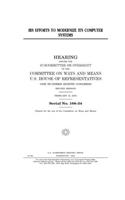 IRS efforts to modernize its computer systems