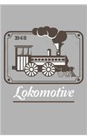 1948 Lokomotive: Zug, Eisenbahn, Modelleisenbahn - Tagebuch, Notizheft und Journal - Für Beruf und Hobby