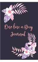 One Line A Day Journal: Modern Floral One Line A Day Journal To Write In, Five-Year Memory Book, Diary For Girls And Teens, Notebook, Lined Blank Pages