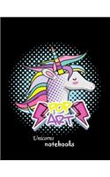 pop art Unicorns notebook
