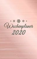 Wochenplaner 2020: A5 Softcover Wochenplaner rose mit Blumen / Taschenkalender / Terminkalender / Terminplaner für 2020 mit Todo Liste Aufgabenplaner und Prioritäten