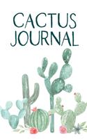 Cactus Journal: Cactus Notebook: Cactus Indoor Garden - Succulent - Feather - Cacti Nature - Prairie - Hardy Radial Spines - Gift for Cactus Lovers