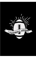 Football lover: 6x9 Football - lined - ruled paper - notebook - notes