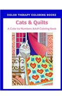 Cat & Quilts Color by Numbers Adult Coloring Book