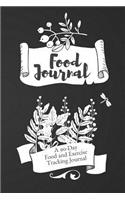 Food Journal: 90 Day Daily Food Journal and Exercise Tracking Notebook with a Weekly Meal Planner Nature Design