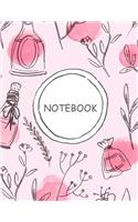 Notebook: Pink Flower Journal Book Ruled Lined Page For Kids Teen Girl Women Princess Lady Great For Writing Diary Record Note Pad Watercolor Sweet Make Up Co(1 Perfume Notebook)