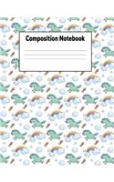 Composition Notebook: Jumping Unicorn College Ruled Lined Pages Book (7.44 X 9.69)