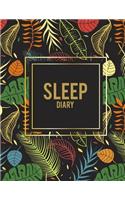 Sleep Diary: Summer Night Forest, Sleep Journal Monitor Healthy Sleep Habits and Insomnia Large Print 8.5" X 11" Five Minutes Journal Before Bed