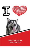 I Love Alaskan Malamutes: Jiu-Jitsu Training Diary Training Journal Log Feature 120 Pages 6x9