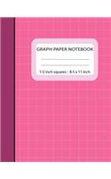 Graph Paper Notebook 1/2 inch Squares