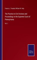 Practice in Civil Actions and Proceedings in the Supreme Court of Pennsylvania: Vol. I.