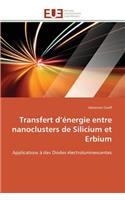 Transfert D Énergie Entre Nanoclusters de Silicium Et Erbium