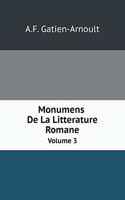Monumens de la Litterature Romane Volume 3