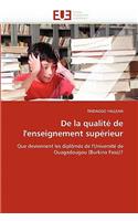 De la qualité de l'enseignement supérieur