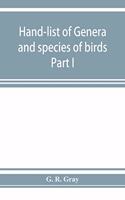 Hand-list of genera and species of birds