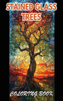 Stained Glass Trees Coloring Book
