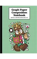Graph Paper Composition Notebook Quad Rule 5x5 Grid Paper - 150 Sheets (Large, 8.5 x 11"): Owl King