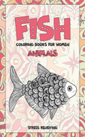 Stress Relieving Coloring Books for Women - Animals - Fish