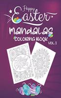 Happy Easter Mandalas Coloring Book Vol.1
