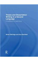 Thesis and Dissertation Writing in a Second Language: A Handbook for Supervisors: A Handbook for Supervisors