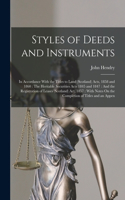Styles of Deeds and Instruments
