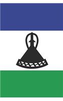 Lesotho Flag Notebook - Basotho Flag Book - Lesotho Travel Journal: Medium College-Ruled Journey Diary, 110 page, Lined, 6x9 (15.2 x 22.9 cm)