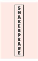 Shakespeare: Modern Minimalist Lined Notebook for Fans of The Bard