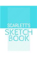 Scarlett's Sketchbook: Personalized blue sketchbook with name: 120 Pages