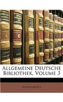 Allgemeine Deutsche Bibliothek, Dritter Band