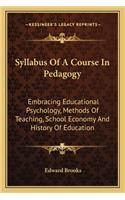 Syllabus Of A Course In Pedagogy