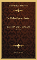 The Herbert Spencer Lecture