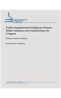 FY2013 Supplemental Funding for Disaster Relief