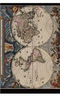 Ancient World Map Journal: 150 Page Lined Notebook/Diary