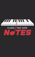 Please take some notes: 6x9 Piano - grid - squared paper - notebook - notes