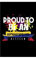 Proud to be a software developer citizen: Hangman Puzzles - Mini Game - Clever Kids - 110 Lined pages - 6 x 9 in - 15.24 x 22.86 cm - Single Player - Funny Great Gift