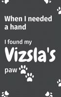 When I needed a hand, I found my Vizsla's paw: For Vizsla Puppy Fans