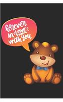 Cute Bear Valentine Day gift notebook with quote