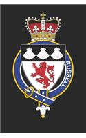 Russell: Russell Coat of Arms and Family Crest Notebook Journal (6 x 9 - 100 pages)