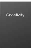 Creativity: Notebook: 120 Sheets of Lined Cream Paper, Medium Ruled, 6" x 9" inches